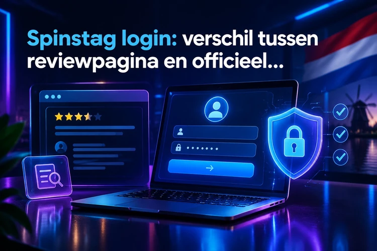Spinstag login: verschil tussen reviewpagina en officieel account